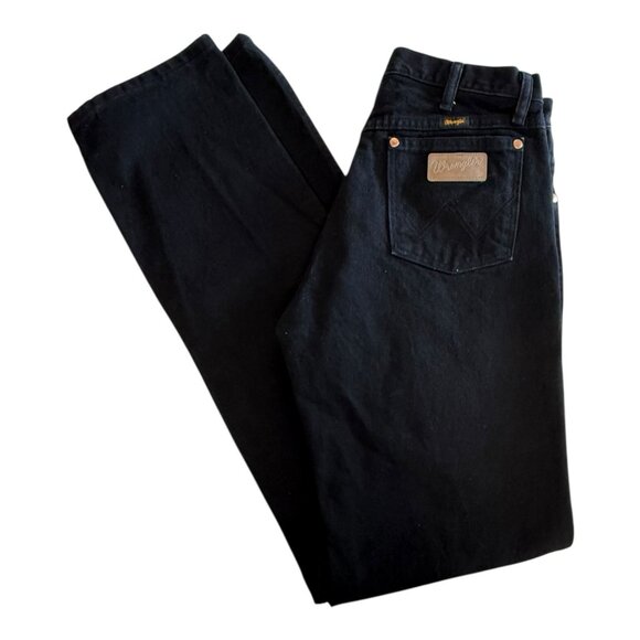Wrangler Cowboy Cut Denim Jean~Size 32x38~Charcoal Black Straight 13MWZWK~L14 22 - Picture 1 of 8